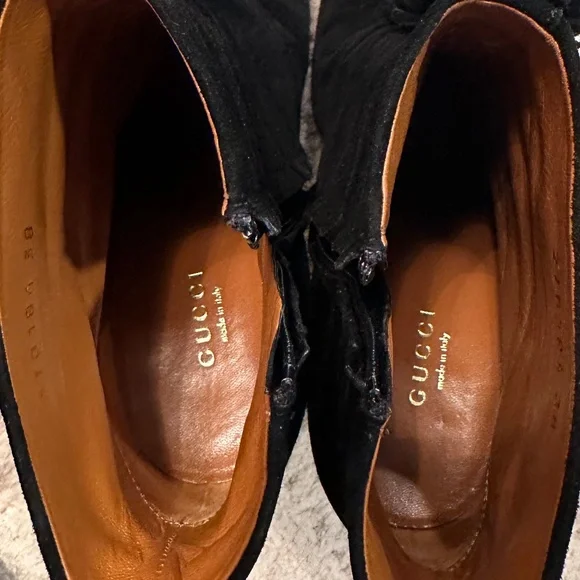 GUCCI Suede Fringe Trim Ankle Boots Size: 8 | IT 38 - Picture 5 of 8